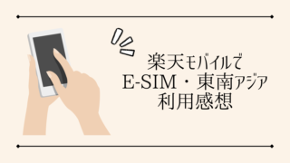 楽天モバイル　E-SIM デュアルSIM 海外